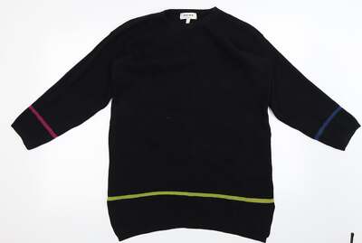 Mexx Damen Pullover schwarz Rundhals Acrylmischung Größe L