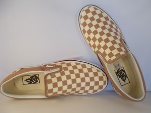 vans checkerboard slip on tigers eye