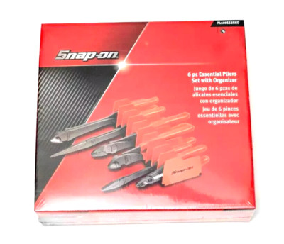 New Snap-on  PL600ES2RKO ORANGE 6-pc Essential Pliers Set Sealed