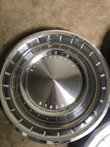 LINCOLN CONTINENTAL VINTAGE HUBCAPS 1962-63 3 TOTAL MARK SERIES CHROME OEM 15” - Picture 2 of 8