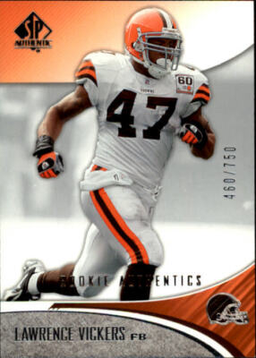 A7893- 2006 SP Authentic #105 Lawrence Vickers RC /750