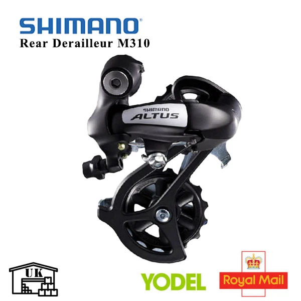 Shimano Altus RD M310 7 Speed 8 Speed Black MTB Rear Derailleur RD M310
