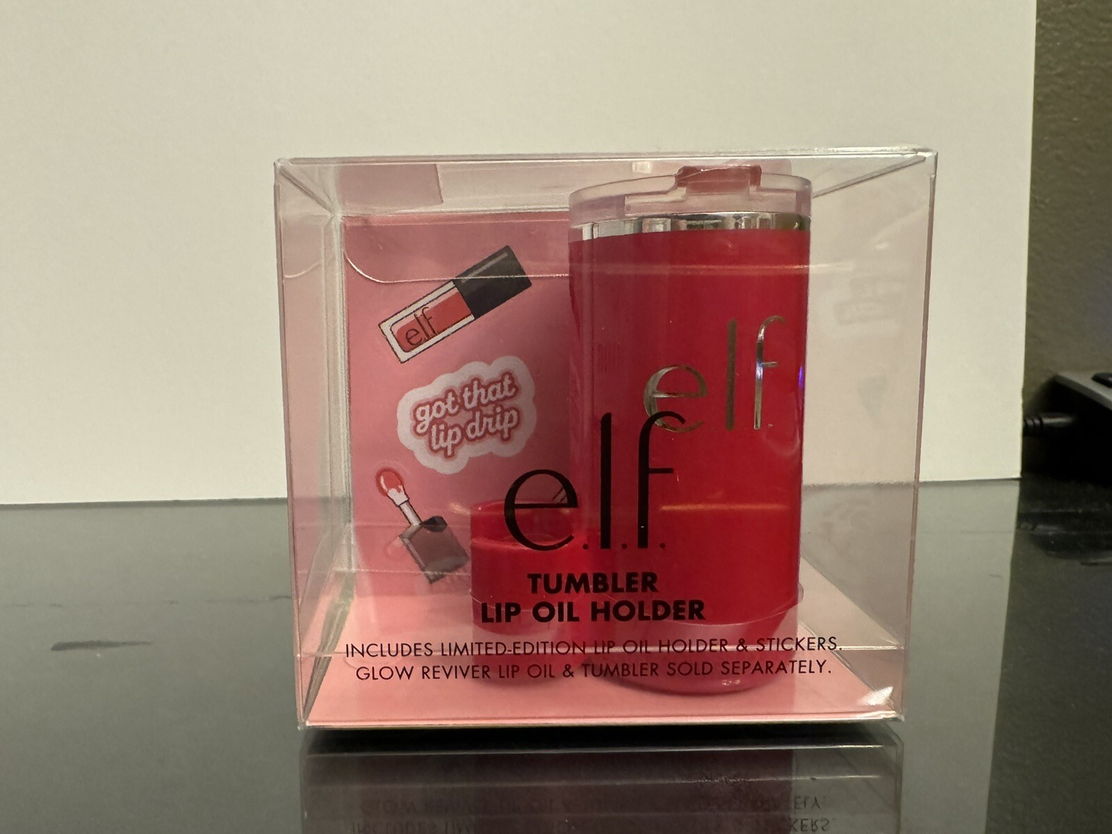 Elf X Stanley Collaboration Tumbler Lip Oil Holder/stickers Red