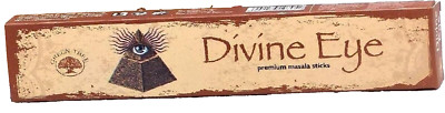 Green Tree Divine Eye Incense Sticks 15 grams, 12 Sticks, Masala Sustainable