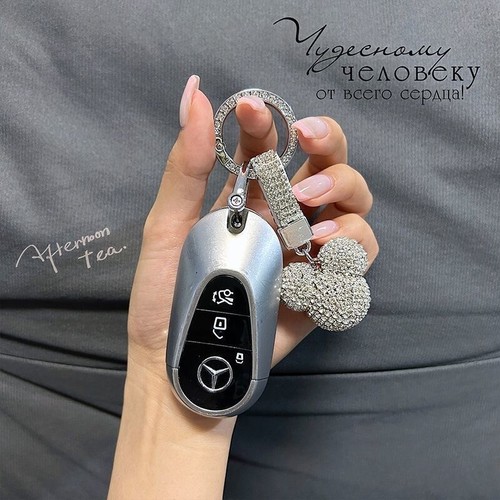 Car keychain Diamond Violent bear Mickey creative high-end key chain - Picture 6 of 9