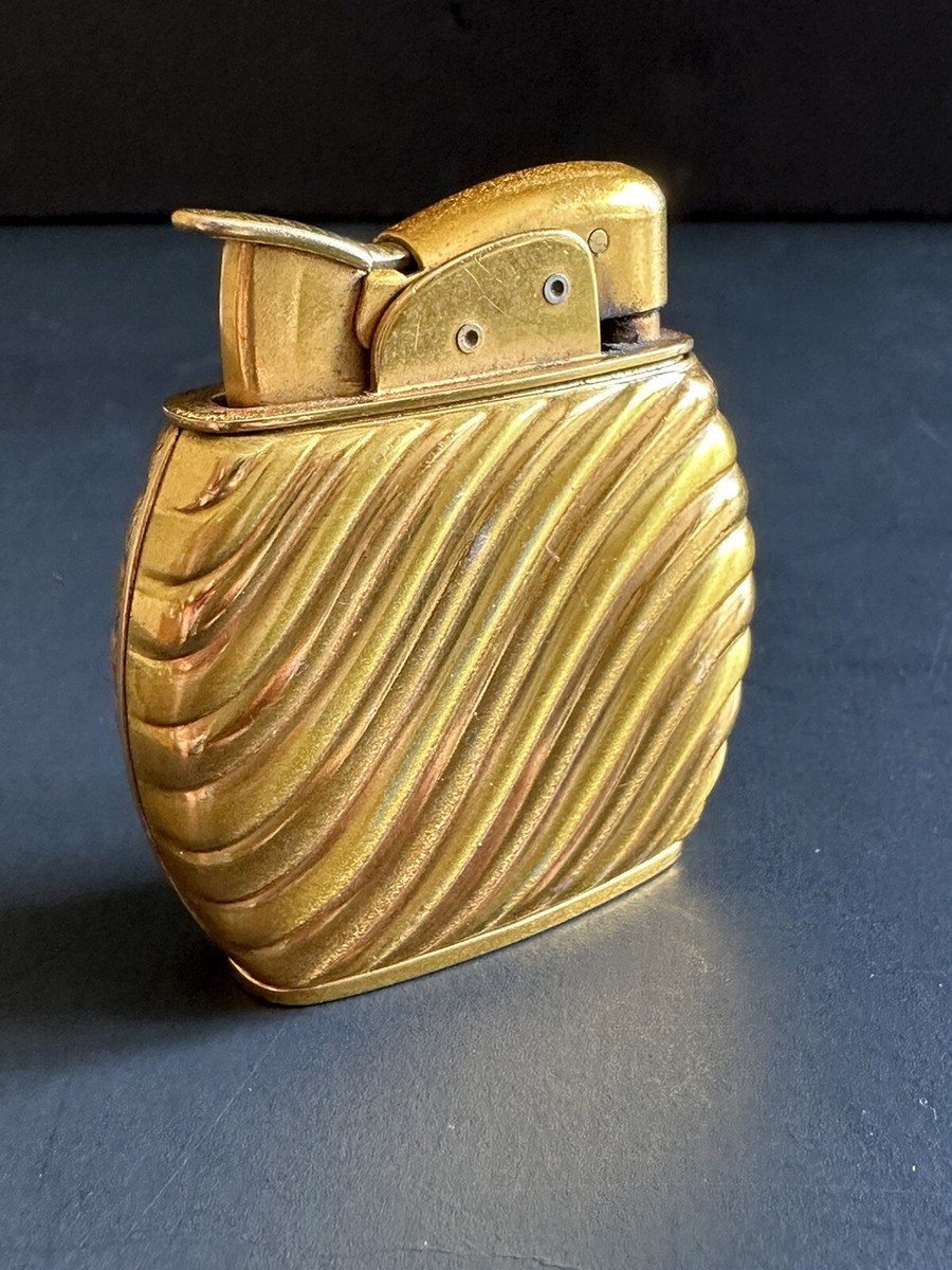 話題の人気 Vtg Evans Art Deco Pocket Cigarette Lighter Gold Tone オイルライター