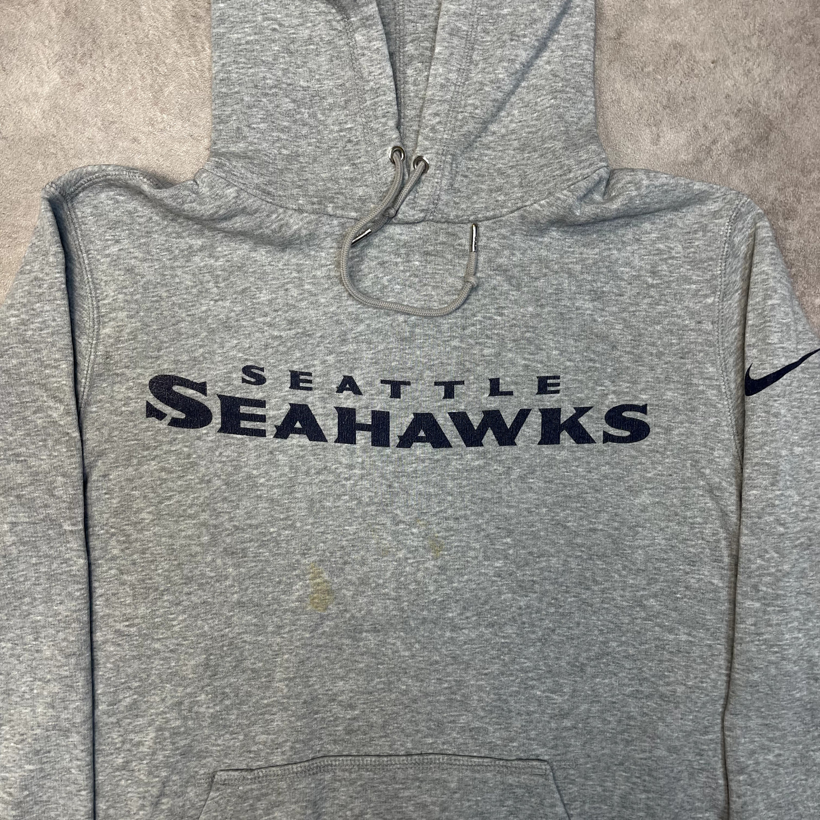 Nike NFL Hoodie Mens Seattle Seahawks Pullover Spellout Sweatshirt, Grey Large image 4