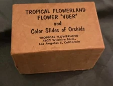 Vintage ~Tropical Flowerland Flower Vuer & Color Slides Orchids~In Box