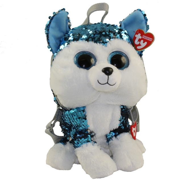 TY Fashion Flippy Sequin Backpack - SLUSH the Husky (13 inch) - MWMTs for sale online
