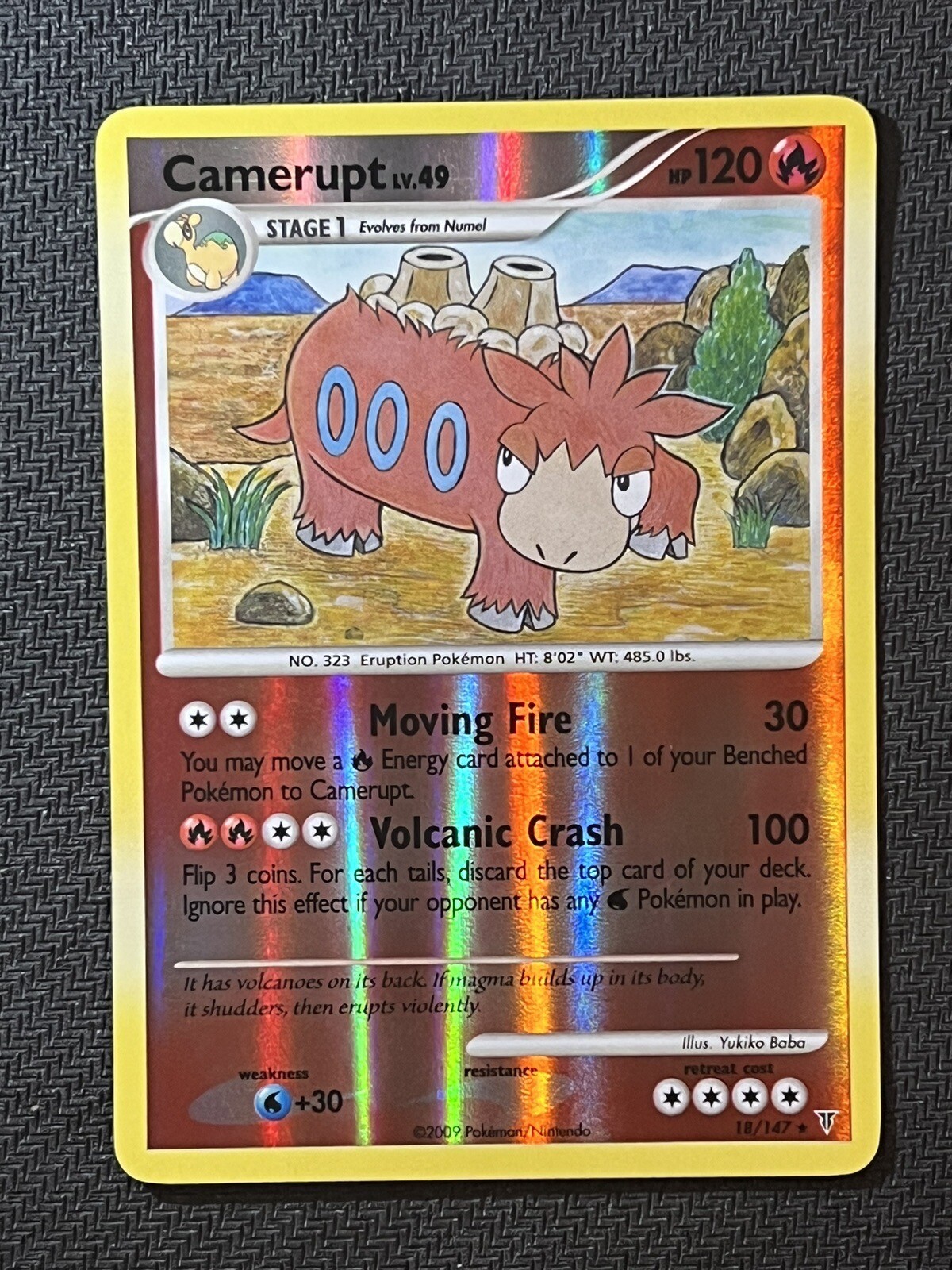 2009 Pokemon TCG Card Camerupt Supreme Victors 18/147 Reverse Holo Rare NM
