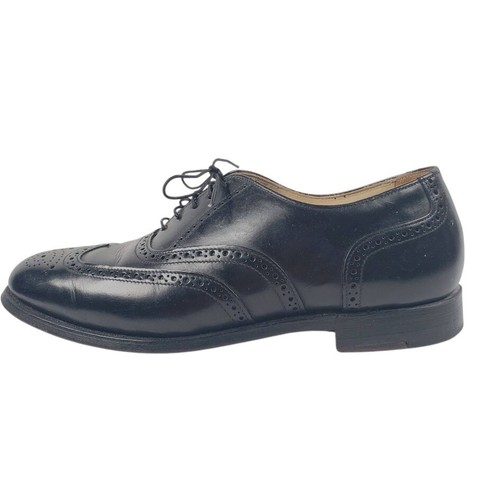 Men's Bostonian Leather Wingtip Dress Shoes 9 EEE Wide Black Made in USA - Picture 5 of 11