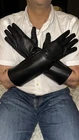 Men's Leather Long Cuff Medieval Gauntlet Gloves New 7 " Long Cuff