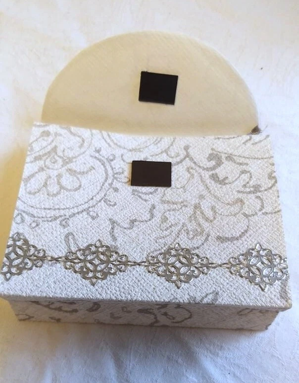 5 handgemachte Geschenktaschen silber/weiß/grau Kommunion/Konfirmation/Taufe... - Bild 3 von 4