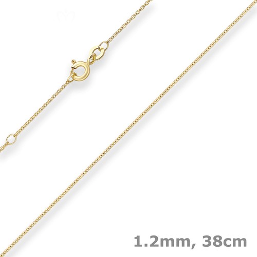 NKlaus 38cm catena d'oro 1,2mm Venetia 333 oro giallo 8 carati collana a catena veneziana 3,10g 9320
