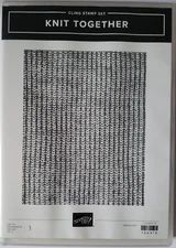 Stampin' Up! KNIT TOGETHER red rubber large cling stamp, background