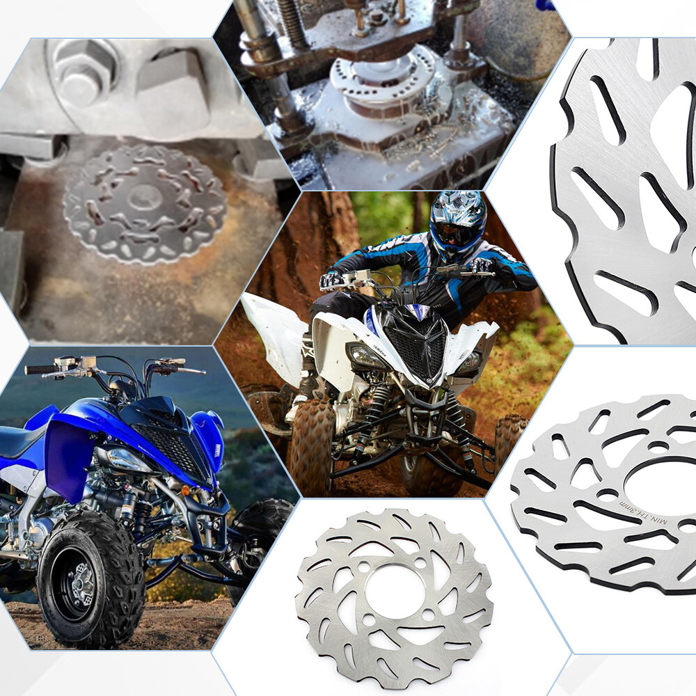 Yamaha Raptor 700 Wheels Rear Wave Brake Disc Rotor & Pads Kit For 2006-2012 Yamaha Raptor 700 YFM700R ATV Raptor 700 Aftermarket - Foto 11