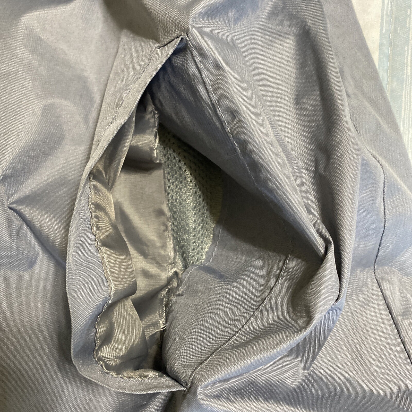 Rain Jacket Windbreaker Gray Reflective Full Zip … - image 9