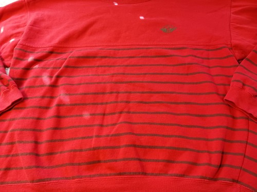 Vintage 90's Dockers Sweatshirt Mens Crewneck Pullover XL Levis Red w/ Striped - 第 2/5 張圖片