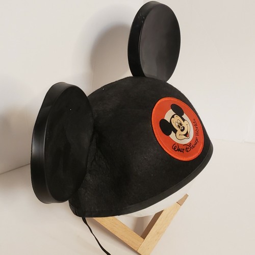 Disneyland Park Mickey Mouse Ears Felt Hat & Plastic Ears Walt Disney Adult Size - Picture 2 of 4