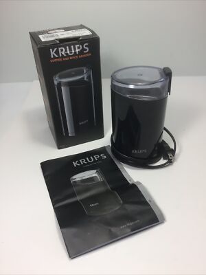 Krups (F2034251) Electric Coffee And Spice Grinder Stainless Steel Black 