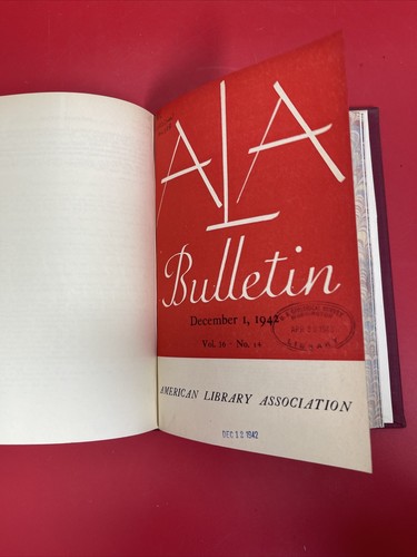 American Library Association ALA Bulletin Magazines/ Lot Of 14 1942 - Picture 16 of 17