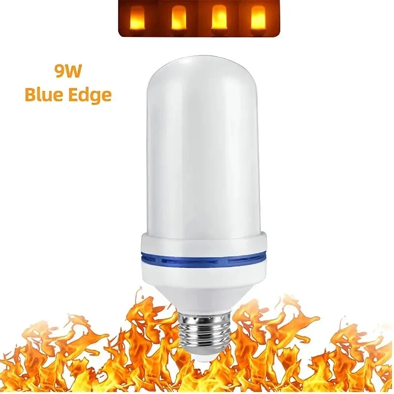 NEW 1 pc LED E26/E27 Flame Bulb Fire Corn Bulb Flickering LED Light Halloween - Image 2 of 4