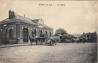 Old postcard 76 CANY LA GARE (not current photo