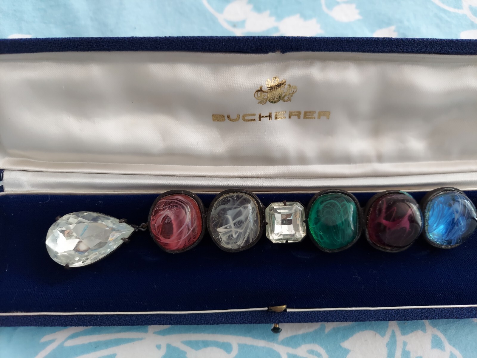 Rare Vtg Kenneth Jay Lane Brooch Pendant Gripoix … - image 8