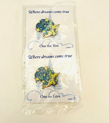 Disney Tinker Bell Where Dreams Do Come True One For You, One To Give Pin Set 