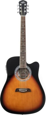 Oscar Schmidt OD45CEVSB-W 6 String Acoustic Guitar, Right