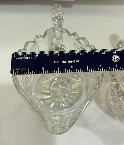 McKee? American Brilliant Cut Crystal Glass Creamer & Sugar Serveware Set. MCM - Picture 17 of 21