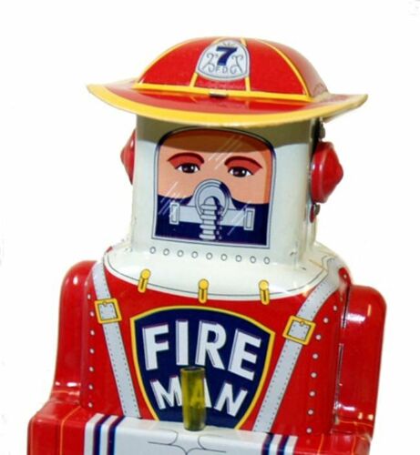 Feuerwehrmann Blechspielzeug Roboter Windup Feuerwehrmann - Bild 2 von 4