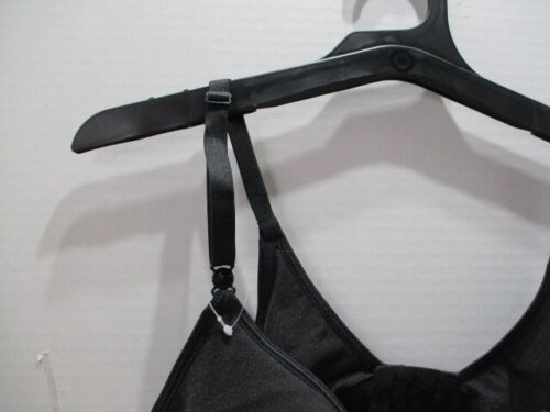 Warners Bra Womens Large Black Wireless Shirt Hook Loop Back Adjustable Straps - Picture 3 of 10