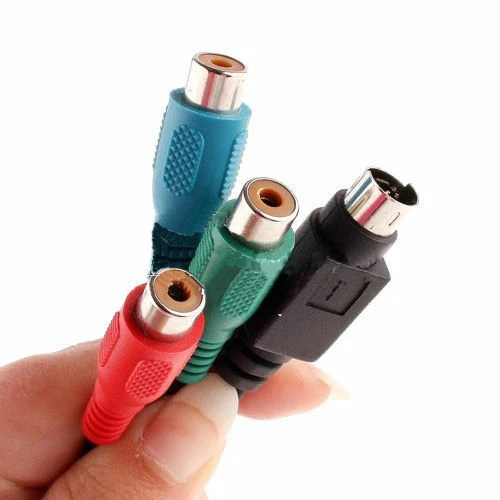 S-Video 7 Pin To 3 RCA Female RGB Component Cable For DVD TV HDTV VCR PC (617) - Image 3 of 4