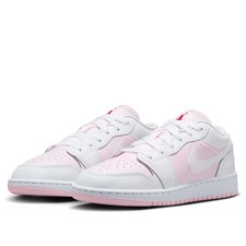 Nike Air Jordan 1 Low 553560-608 Sneaker Kids 5 Pink Foam Lifestyle Shoes TF9388