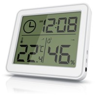 Bearware Thermometer Hygrometer Temperatur Und Luftfeuchtigkeit Uhrzeit Lcd
