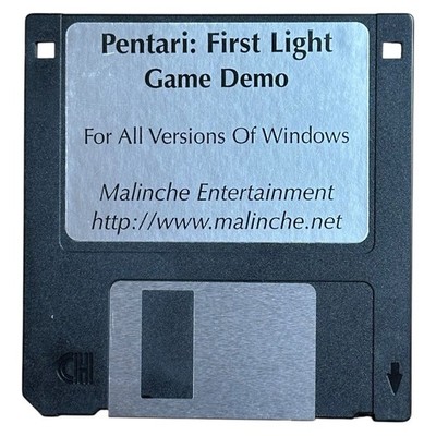 PENTARI First Light PC Interactive Fiction Demo 3.5'' Floppy Disk Malinche RARE!