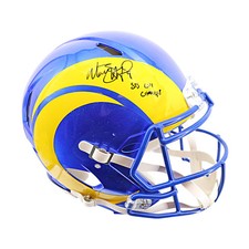 Matthew Stafford Rams Autographed Inscribed Super Bowl Authentic Helmet Fanatics
