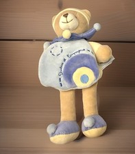 Baby Boy Teddy Bear Doudou et Compagnie Paris Ours Filou Beige Bleu Plush