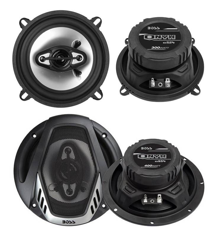 2) Boss NX524 5.25" 300W + 2) NX654 6.5" 400W 4-Way Car Audi