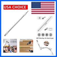 1/4 in Hex Flexible Drill Bit Extension, 11.8 in Bendable Shafts Tight Spa...