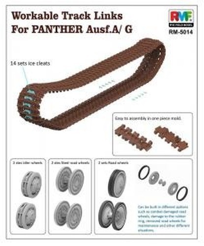 Rye Field Model RM-5014 - 1/35 Workable Track Links for Panther A/G - New