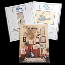 2 ORENCO ORIGINALS & 1 ANNIE DESIGNS CROSS STITCH:  ASIAN ORIENTAL THEME    BM