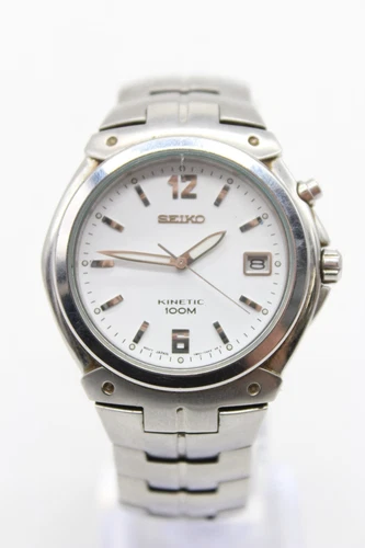 F Vintage Gents Seiko Kinetic 100m 5M62, Quartz Wristwatch, Not Tested
