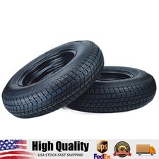 Set Of 2 St17580d13 Trailer Tires With Rims 5 Lug On 4.5 Bolt Pattern 6pr
