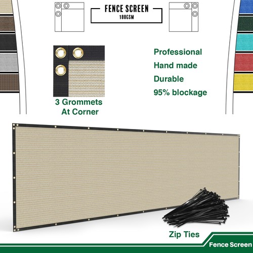 Copertura parabrezza recinzione privacy beige 11 piedi a prova UV per esterno ponte cortile - Foto 2 di 9