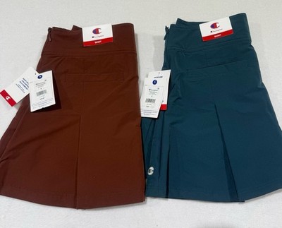 Champion Pleated Skort Womens Teal Blue Or Burgundy Maroon 2, 8, 10, 12 Athletic