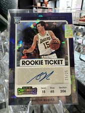 2022 Contenders Austin Reaves Cracked Ice Rookie Ticket Auto Jersey Match /25