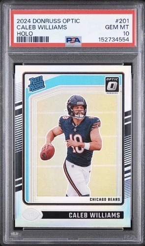 2024 Panini Donruss Optic - Rated Rookie Caleb Williams #201 Holo Prizm PSA 10