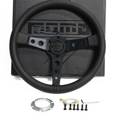 Momo Prototipo P5 Black Edition 350mm Leather Sport Steering Wheel